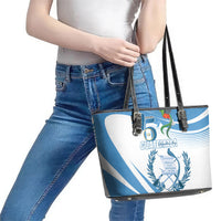 Guatemala 15 Septiembre 1821 Leather Tote Bag Happy Independence Day