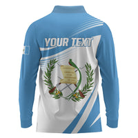 Personalized Guatemala 15 Septiembre 1821 Long Sleeve Polo Shirt Happy Independence Day