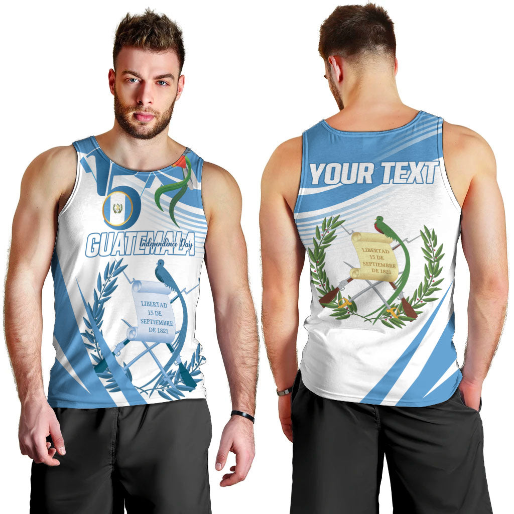 Personalized Guatemala 15 Septiembre 1821 Men Tank Top Happy Independence Day