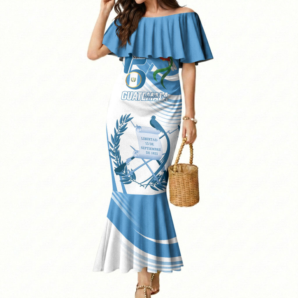 Personalized Guatemala 15 Septiembre 1821 Mermaid Dress Happy Independence Day