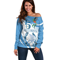 Personalized Guatemala 15 Septiembre 1821 Off Shoulder Sweater Happy Independence Day