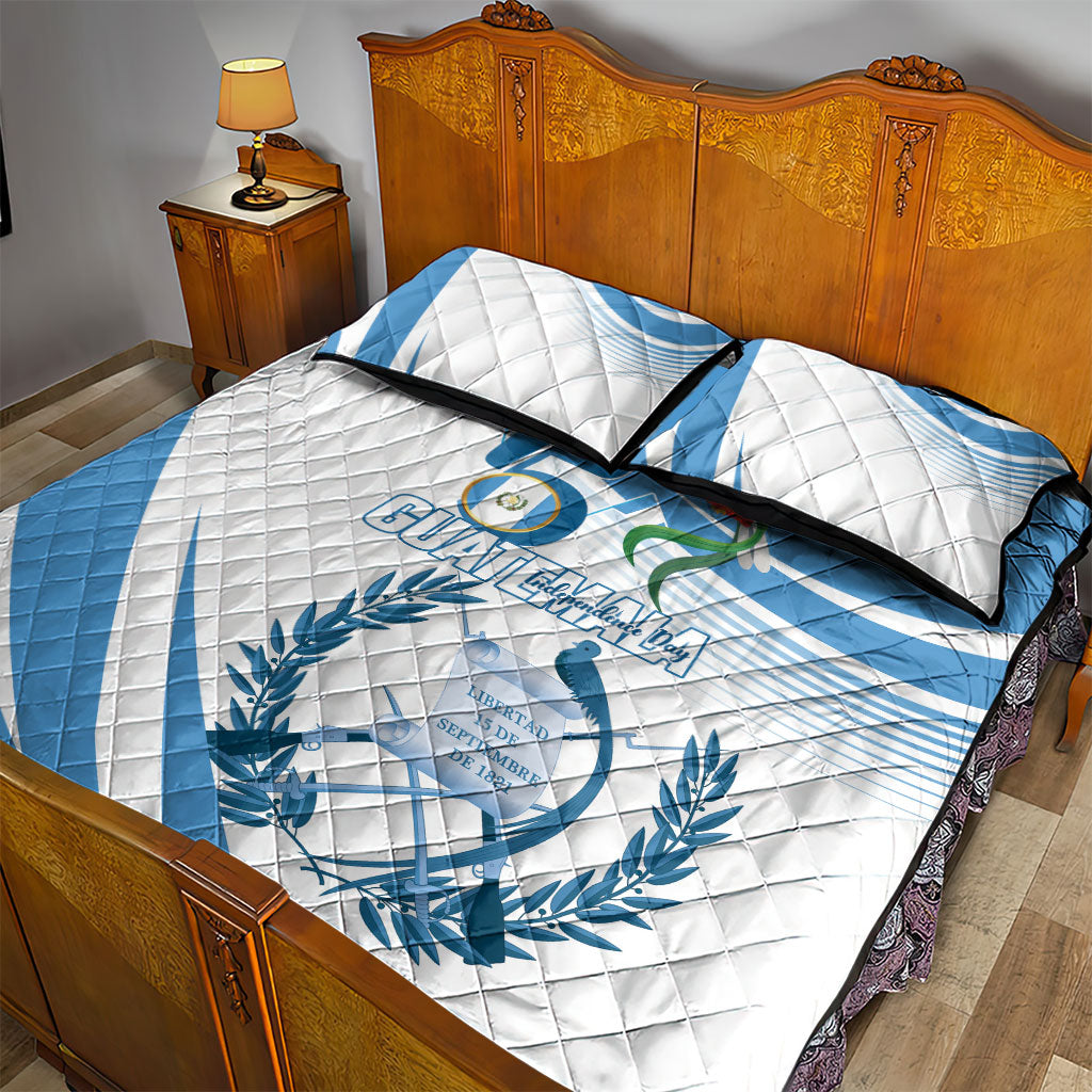 Guatemala 15 Septiembre 1821 Quilt Bed Set Happy Independence Day