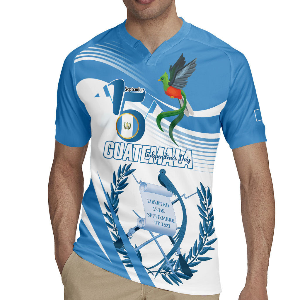 Personalized Guatemala 15 Septiembre 1821 Rugby Jersey Happy Independence Day