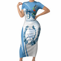 Personalized Guatemala 15 Septiembre 1821 Short Sleeve Bodycon Dress Happy Independence Day