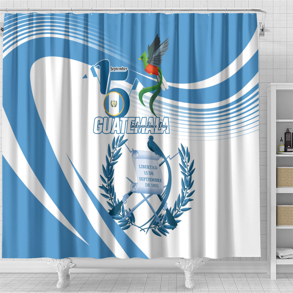 Guatemala 15 Septiembre 1821 Shower Curtain Happy Independence Day