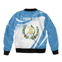Personalized Guatemala 15 Septiembre 1821 Sleeve Zip Bomber Jacket Happy Independence Day