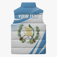 Personalized Guatemala 15 Septiembre 1821 Sleeveless Puffer Jacket Happy Independence Day