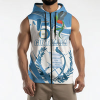 Personalized Guatemala 15 Septiembre 1821 Sleeveless Zip Hoodie Happy Independence Day