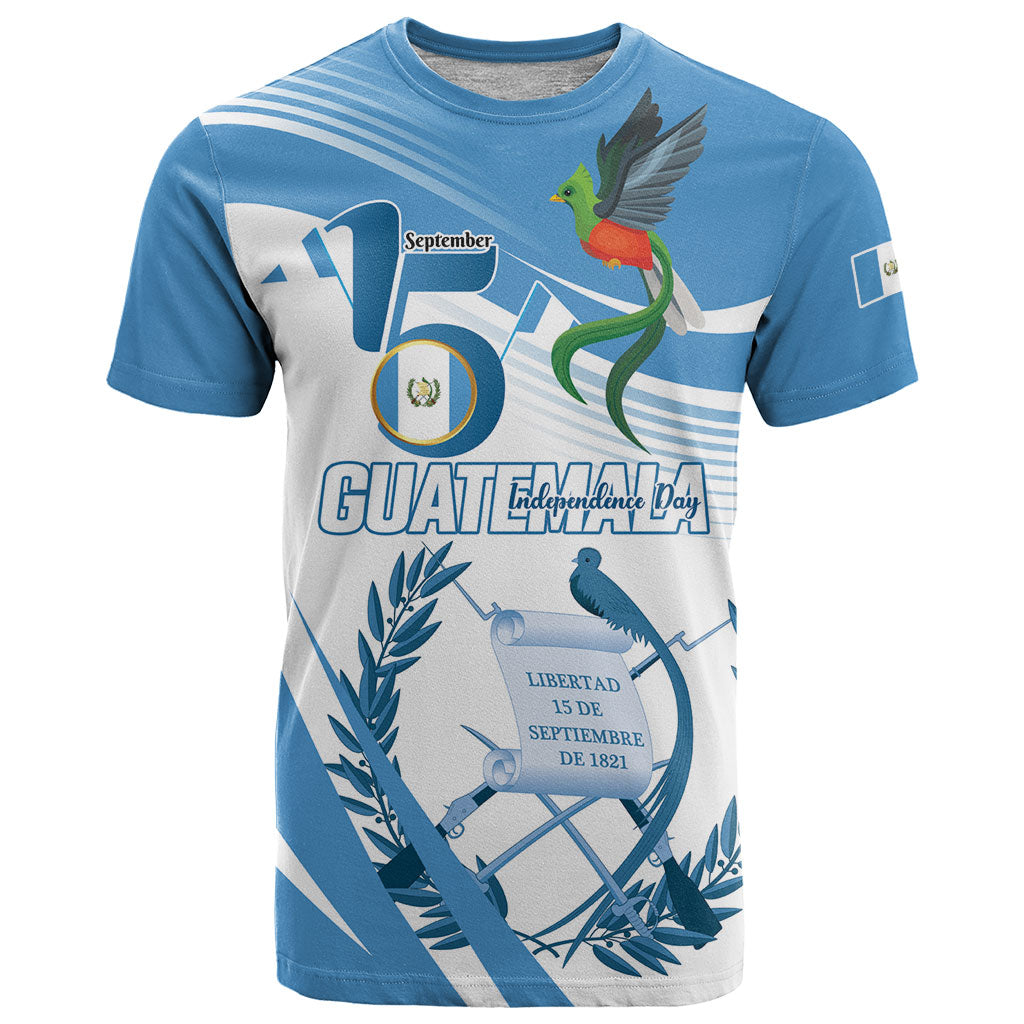 Personalized Guatemala 15 Septiembre 1821 T Shirt Happy Independence Day