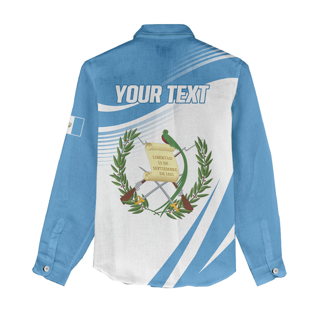 Personalized Guatemala 15 Septiembre 1821 Women Casual Shirt Happy Independence Day
