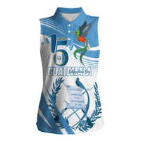 Personalized Guatemala 15 Septiembre 1821 Women Sleeveless Polo Shirt Happy Independence Day