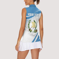 Personalized Guatemala 15 Septiembre 1821 Women Sleeveless Polo Shirt Happy Independence Day