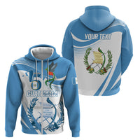 Personalized Guatemala 15 Septiembre 1821 Zip Hoodie Happy Independence Day
