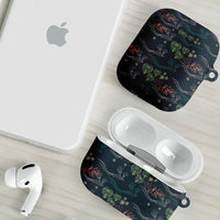 Guatemala Quetzal Bird Pattern AirPods Case Embroidery Effect