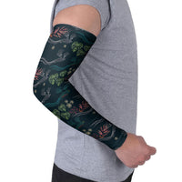 Guatemala Quetzal Bird Pattern Arm Sleeves Embroidery Effect
