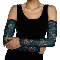 Guatemala Quetzal Bird Pattern Arm Sleeves Embroidery Effect