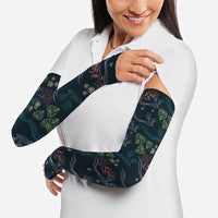 Guatemala Quetzal Bird Pattern Arm Sleeves Embroidery Effect