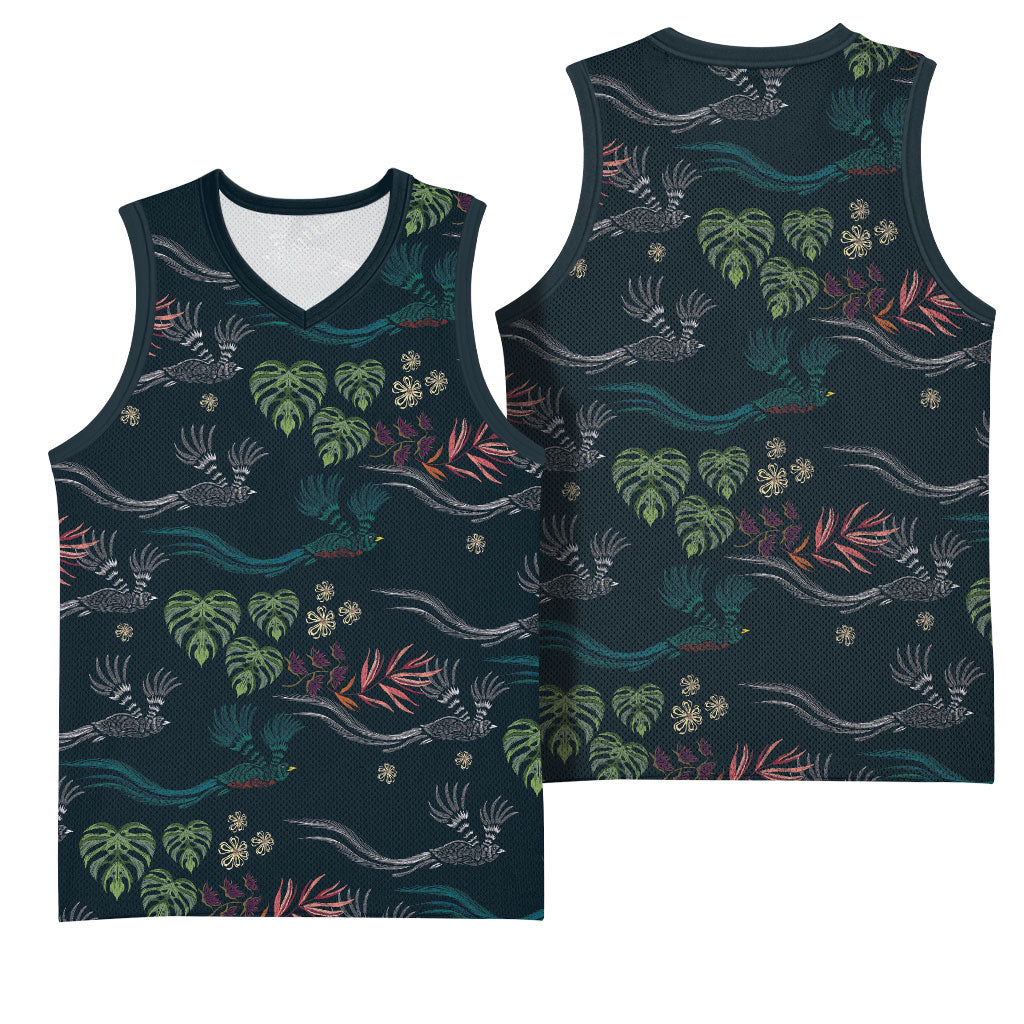 Guatemala Quetzal Bird Pattern Basketball Jersey Embroidery Effect