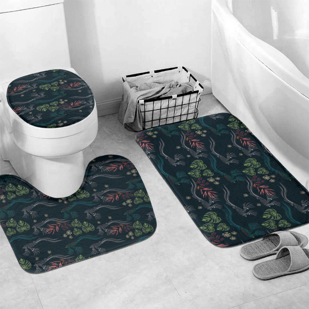 Guatemala Quetzal Bird Pattern Bathroom Set Embroidery Effect