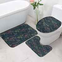 Guatemala Quetzal Bird Pattern Bathroom Set Embroidery Effect