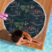 Guatemala Quetzal Bird Pattern Beach Blanket Embroidery Effect