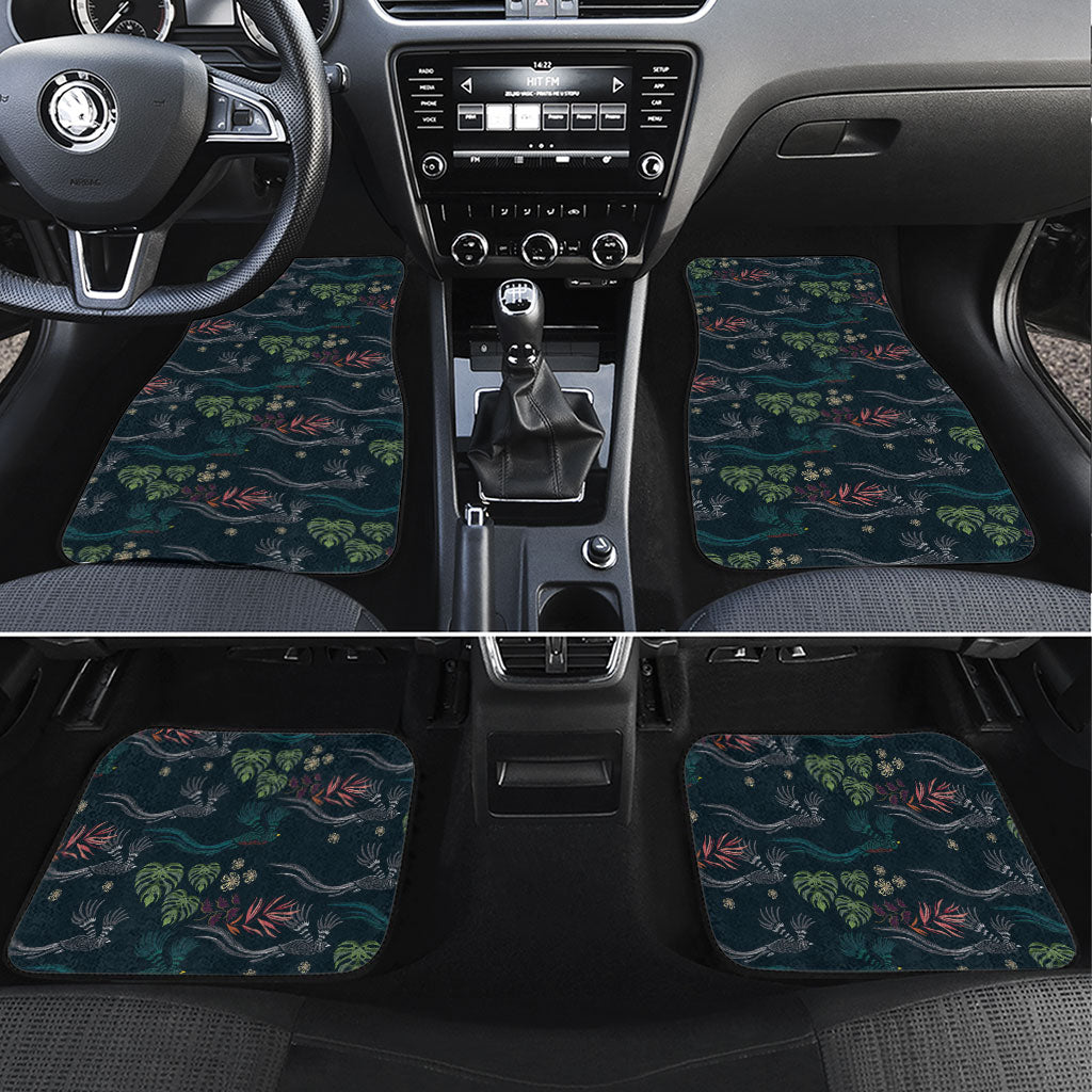 Guatemala Quetzal Bird Pattern Car Mats Embroidery Effect