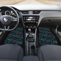 Guatemala Quetzal Bird Pattern Car Mats Embroidery Effect