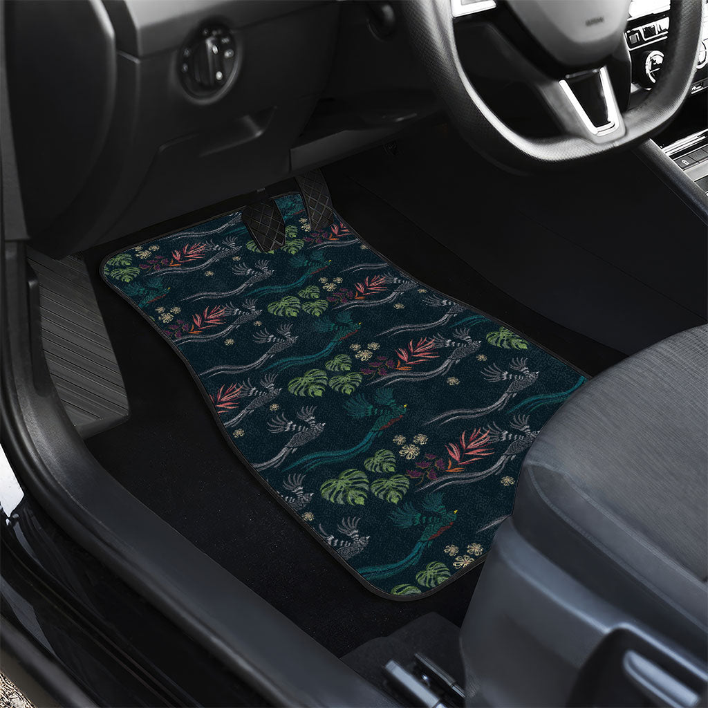 Guatemala Quetzal Bird Pattern Car Mats Embroidery Effect