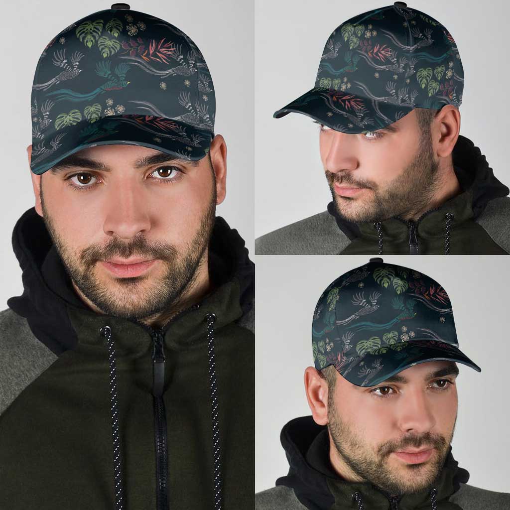 Guatemala Quetzal Bird Pattern Classic Cap Embroidery Effect