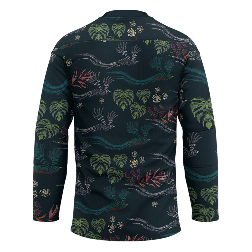 Guatemala Quetzal Bird Pattern Hockey Jersey Embroidery Effect