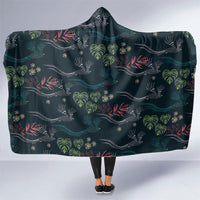 Guatemala Quetzal Bird Pattern Hooded Blanket Embroidery Effect