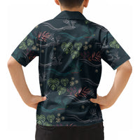 Guatemala Quetzal Bird Pattern Kid Hawaiian Shirt Embroidery Effect