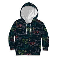 Guatemala Quetzal Bird Pattern Kid Hoodie Embroidery Effect