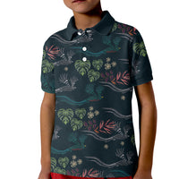 Guatemala Quetzal Bird Pattern Kid Polo Shirt Embroidery Effect