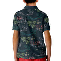 Guatemala Quetzal Bird Pattern Kid Polo Shirt Embroidery Effect