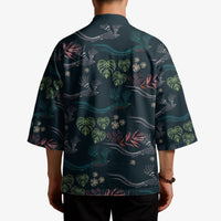 Guatemala Quetzal Bird Pattern Kimono Embroidery Effect
