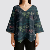 Guatemala Quetzal Bird Pattern Kimono Sleeve Blouse Embroidery Effect