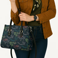 Guatemala Quetzal Bird Pattern Leather Bag Embroidery Effect