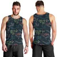 Guatemala Quetzal Bird Pattern Men Tank Top Embroidery Effect