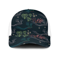 Guatemala Quetzal Bird Pattern Mesh Trucker Cap Embroidery Effect