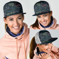 Guatemala Quetzal Bird Pattern Mesh Trucker Cap Embroidery Effect