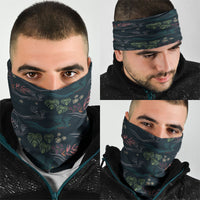 Guatemala Quetzal Bird Pattern Neck Gaiter Embroidery Effect