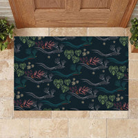 Guatemala Quetzal Bird Pattern Rubber Doormat Embroidery Effect