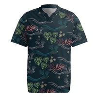 Guatemala Quetzal Bird Pattern Rugby Jersey Embroidery Effect