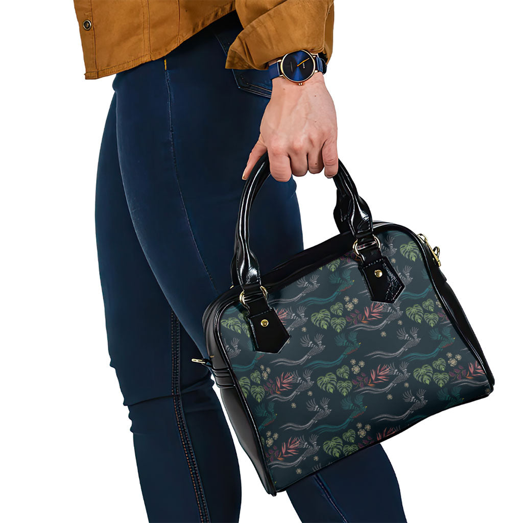Guatemala Quetzal Bird Pattern Shoulder Handbag Embroidery Effect