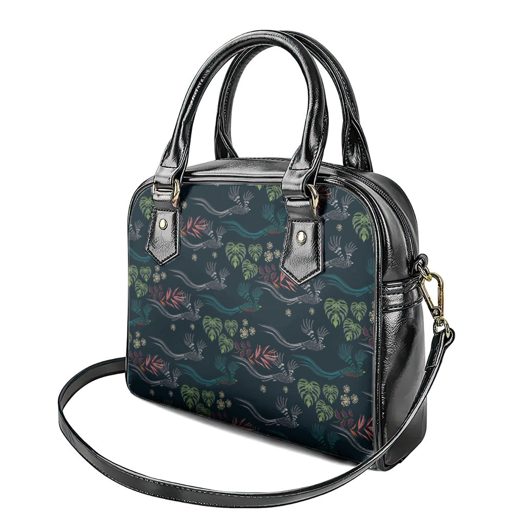 Guatemala Quetzal Bird Pattern Shoulder Handbag Embroidery Effect