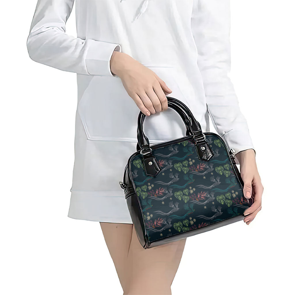 Guatemala Quetzal Bird Pattern Shoulder Handbag Embroidery Effect