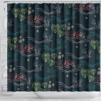 Guatemala Quetzal Bird Pattern Shower Curtain Embroidery Effect
