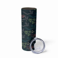 Guatemala Quetzal Bird Pattern Skinny Tumbler Embroidery Effect