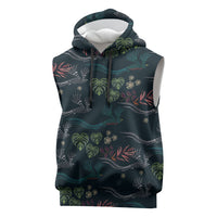 Guatemala Quetzal Bird Pattern Sleeveless Hoodie Embroidery Effect